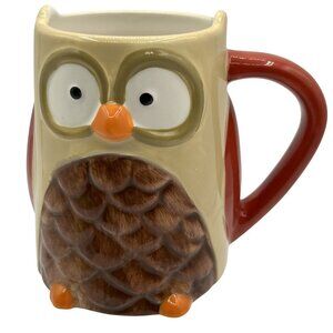 Owl Ceramic Coffee Mug 3D Large Collectable Funny Cocoa Tea Cup By Tag Artsy